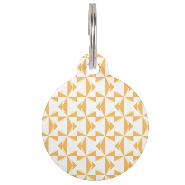 Pumpkin Pinwheels Pet Tag (Front)