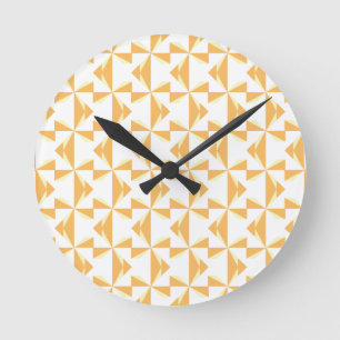 Pumpkin Pinwheels Round Clock