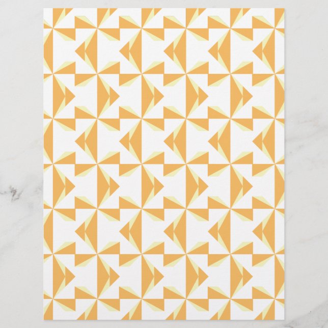 Pumpkin Pinwheels Scrapbook Paper (Front)