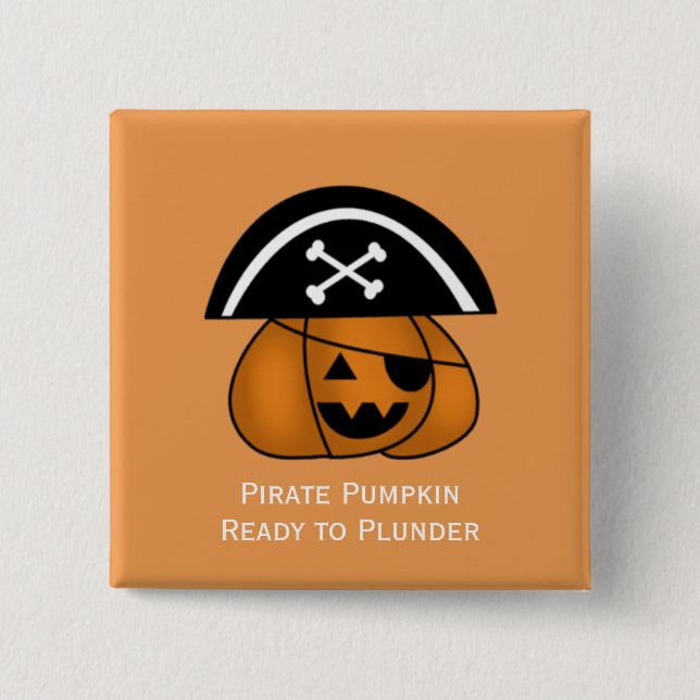 Pumpkin Pirate Button (Front)