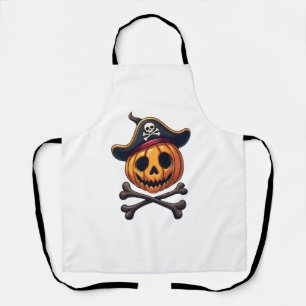 Pumpkin Pirate – Halloween Skull Shirt Apron