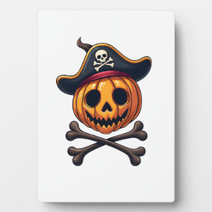 Pumpkin Pirate � Halloween Skull Shirt Plaque