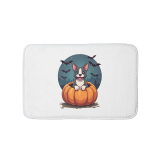 Pumpkin Pitbull Smile Bath Mat