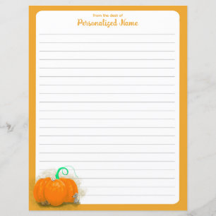 Pumpkin Playground - Lined Paper Sheet