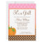 Pumpkin Polka Dot Fall Girl Baby Shower Invitation