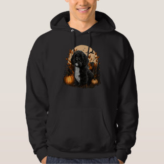 Pumpkin Portie Dog costume on Portuguese Water Dog Hoodie