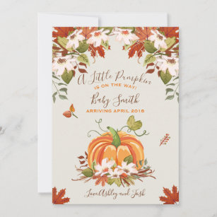 Pumpkin Pregnancy Announcement Autumn Fall Baby