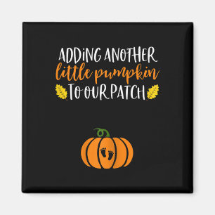 Pumpkin Pregnancy Announcement Halloween Baby Magnet