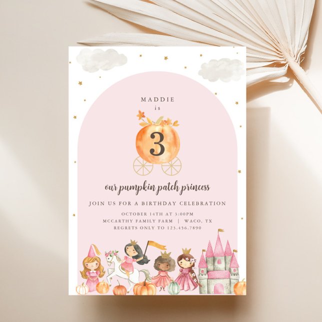 Pumpkin Princess Birthday Party Invitation (Creator Uploaded)
