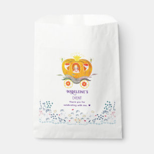 Pumpkin Princess Carriage Wildflowers Birthday Favour Bags