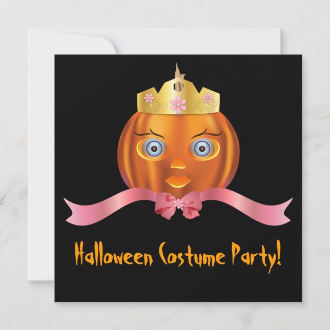 Pumpkin Princess Halloween Invitation (Front)