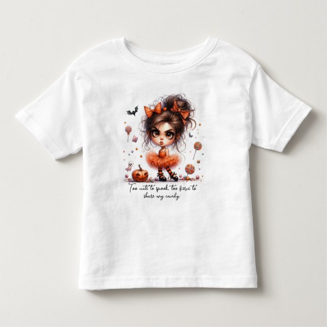 Pumpkin Princess – Sweet, Spooky & Spellbound Toddler T-Shirt (Front)