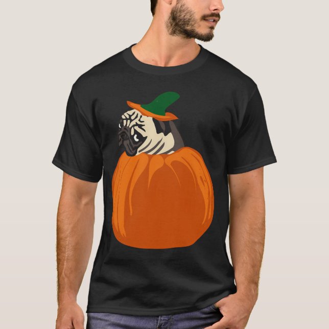pumpkin pug T-Shirt (Front)
