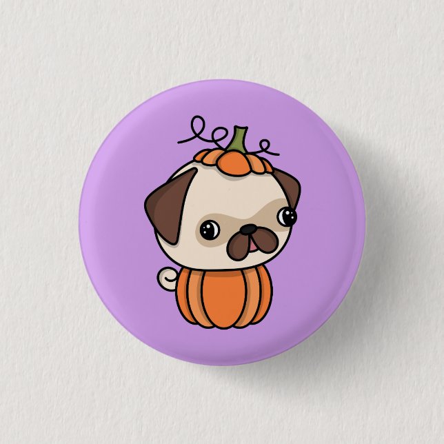Pumpkin Puppy 3 Cm Round Badge (Front)