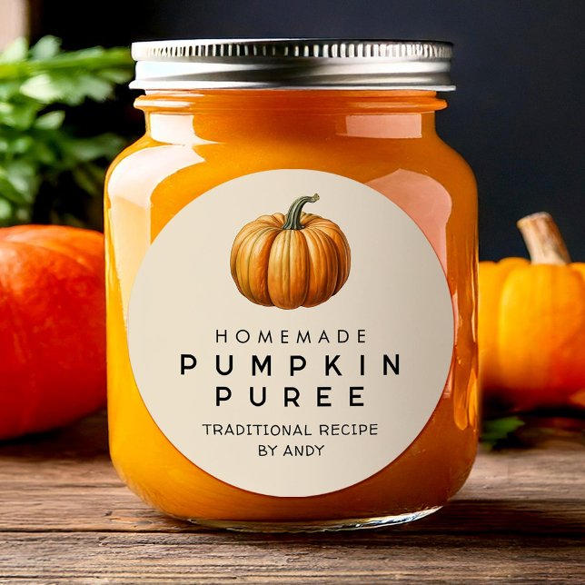 Pumpkin puree homemade recipe canning label (Creator Uploaded)