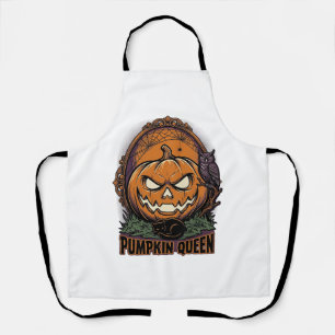 Pumpkin Queen Shirt Vintage Halloween Jack O Lante Apron