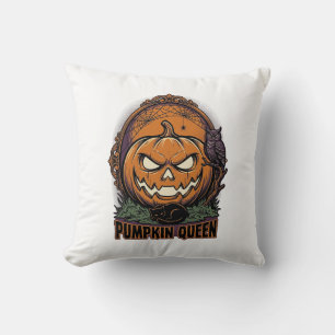 Pumpkin Queen Shirt Vintage Halloween Jack O Lante Cushion