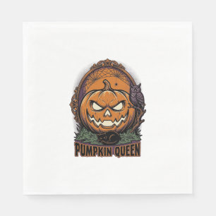 Pumpkin Queen Shirt Vintage Halloween Jack O Lante Napkin