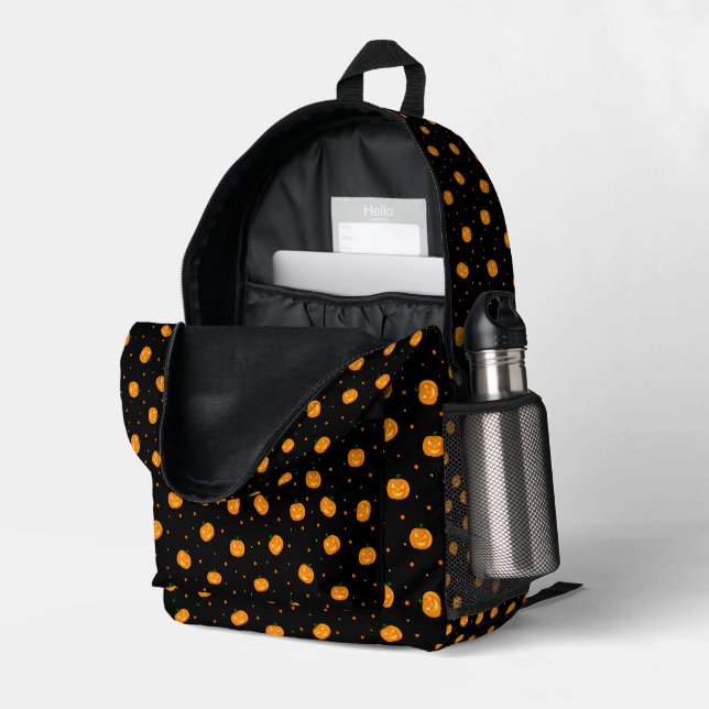 Pumpkin Rain Backpack #3 (Back Corner Right (Open))
