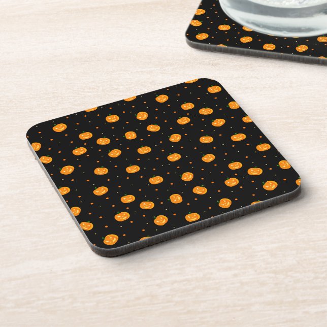 Pumpkin Rain Cork-Backed Coasters (Left Side)