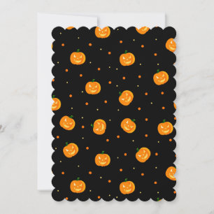 Pumpkin Rain Flat Greeting Card
