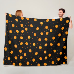 Pumpkin Rain Fleece Blanket