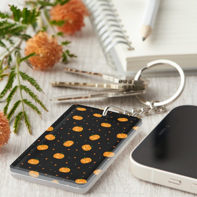 Pumpkin Rain Keychain (Front Right)