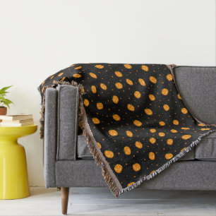 Pumpkin Rain Throw Blanket