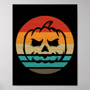 Pumpkin Retro Style Vintage  Poster