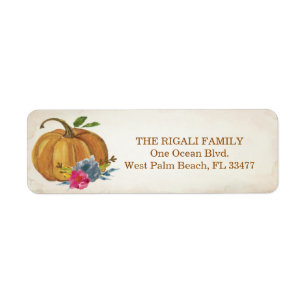 Pumpkin Return Address Labels