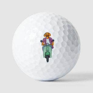 Pumpkin Rider on Mint Scooter Golf Balls