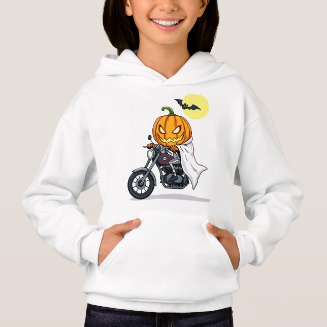 Pumpkin rides motorcycle (Front)