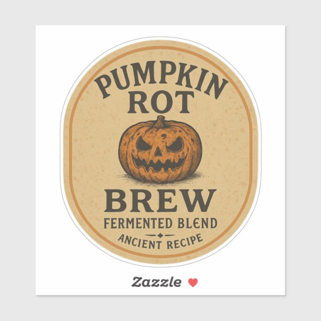 Pumpkin Rot Brew - Halloween Apothecary Label (Sheet)