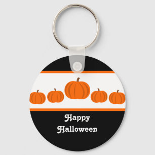 Pumpkin Row Halloween Keychain