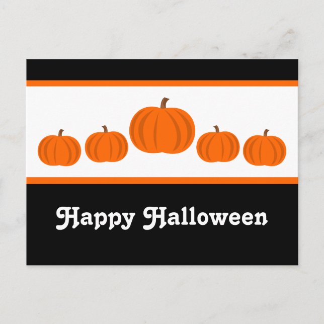 Pumpkin Row Halloween Postcard (Front)