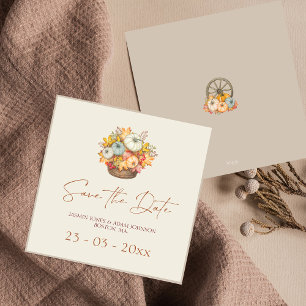 Pumpkin Rustic Fall Wedding Save The Date