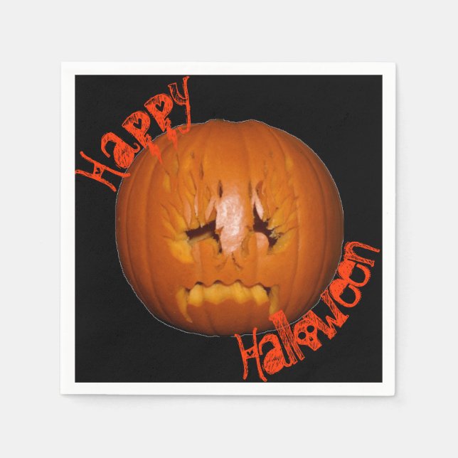 Pumpkin, Sad Flames Napkin (Front)