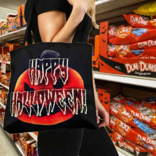 Pumpkin Scare-Wht Tote Bag