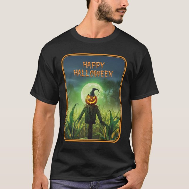 Pumpkin Scarecrow #2 T-Shirt (Front)