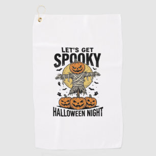 Pumpkin Scarecrow Shirt Vintage Halloween Graphic_ Golf Towel