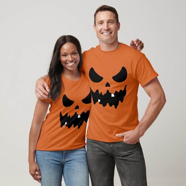 Pumpkin Scary Face T-Shirt (Unisex)