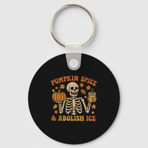 Pumpkin Sce Abolish Ice Anti-trump Resist Fall Hal Key Ring