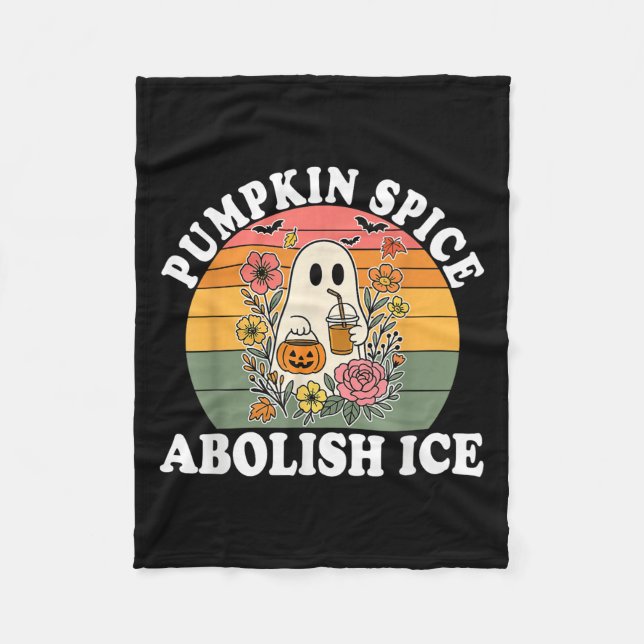 Pumpkin Sce Abolish Ice Halloween Design  Fleece Blanket (Front)