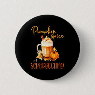 Pumpkin Sce &amp; Scrapbooking _ Cute Autumn Rusti 6 Cm Round Badge