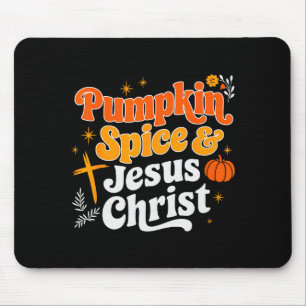 Pumpkin Sce And Jesus Christ Christian Fall Thanks Mouse Pad