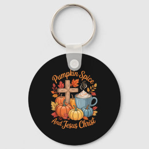 Pumpkin Sce And Jesus Christ Funny Fall Christian  Key Ring