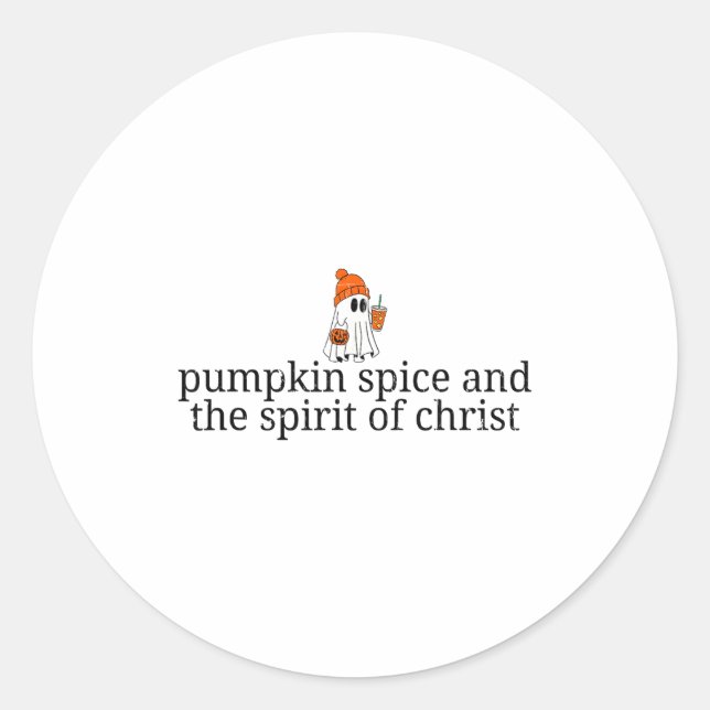 Pumpkin Sce And The Srit Of Christ, Christian Hall Classic Round Sticker (Front)