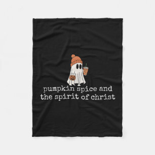 Pumpkin Sce And The Srit Of Christ Christian Hallo Fleece Blanket