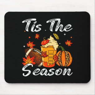 Pumpkin Sce Football Tis The Season Fall Thanksgiv Mouse Pad