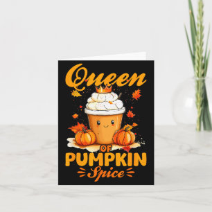 Pumpkin Sce Latte Fall Season Queen Of Pumpkin Sce Card